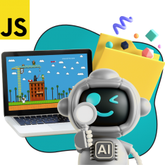 Язык программирования JavaScript + AI. Проектное обучение + геймификация + AI-помощники - КИБЕРшкола программирования для детей, компьютерные курсы для школьников, начинающих и подростков - KIBERone г. Лесной Городок