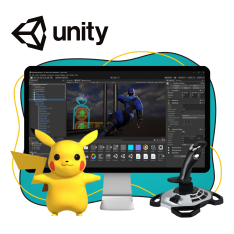 Мир игр на Unity 2D на популярном движке + AI-помощники - КИБЕРшкола программирования для детей, компьютерные курсы для школьников, начинающих и подростков - KIBERone г. Лесной Городок