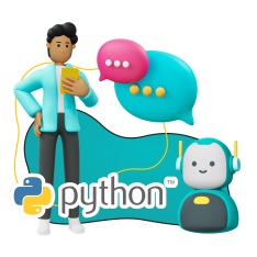 Умный чат-бот на Python - КИБЕРшкола программирования для детей, компьютерные курсы для школьников, начинающих и подростков - KIBERone г. Лесной Городок